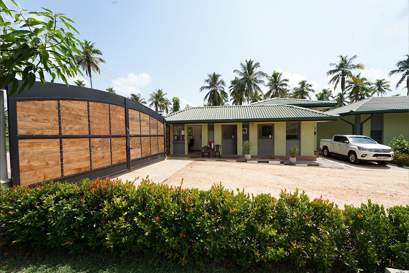 Factory entrance and office building